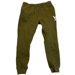 Snoopy Peanuts Unisex Jogger Pants Size XXL Sweatpants Drawstring Pull On Green